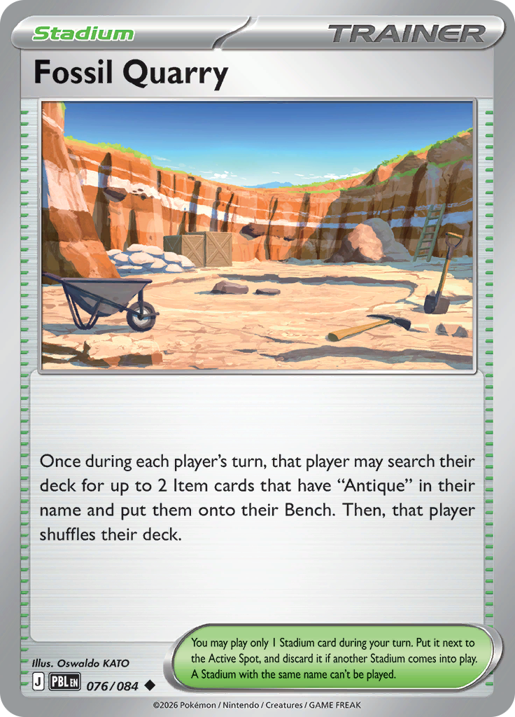 Fossil Quarry 076 — Pitch Black (English Pokémon TCG card)