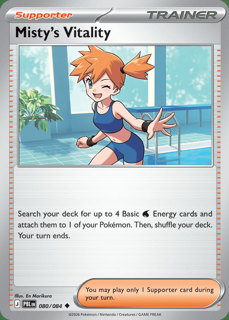 Misty's Vitality 080 — Pitch Black (English Pokémon TCG card)
