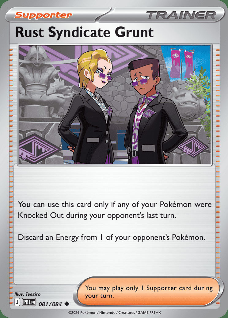 Rust Syndicate Grunt 081 — Pitch Black (English Pokémon TCG card)