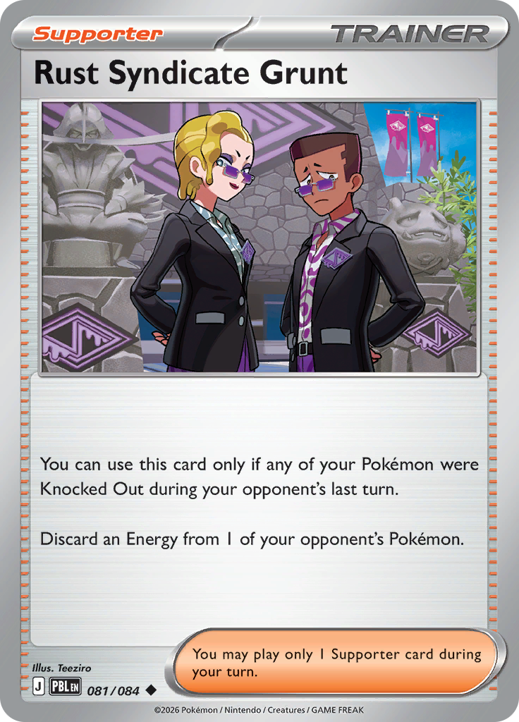 Rust Syndicate Grunt 081 — Pitch Black (English Pokémon TCG card)