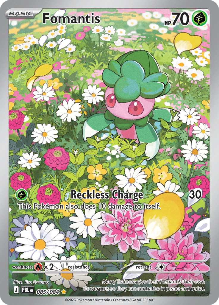 Fomantis 085 — Pitch Black (English Pokémon TCG card)