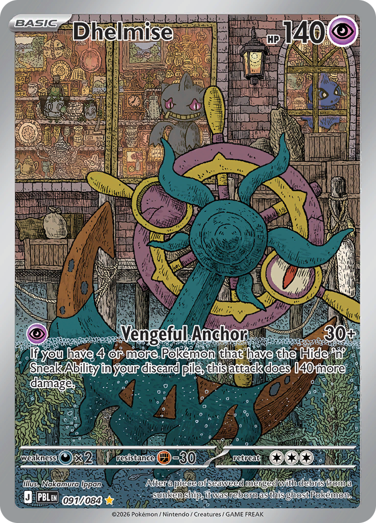Dhelmise 091 — Pitch Black (English Pokémon TCG card)