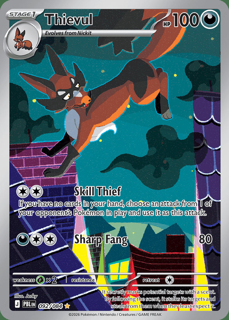 Thievul 092 — Pitch Black (English Pokémon TCG card)