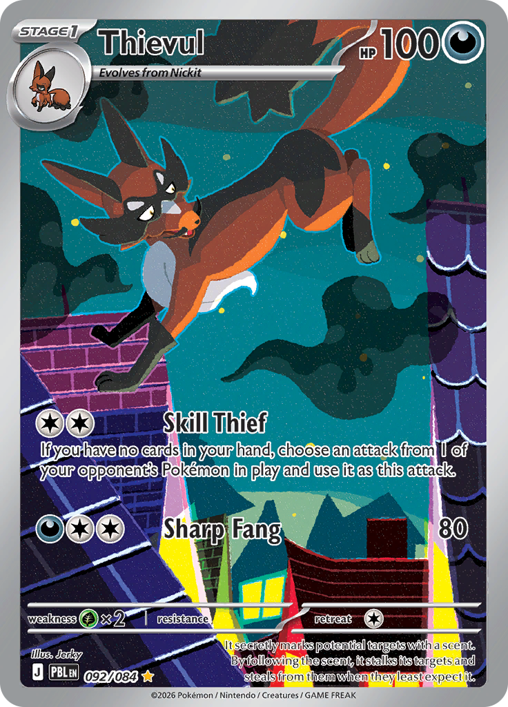 Thievul 092 — Pitch Black (English Pokémon TCG card)