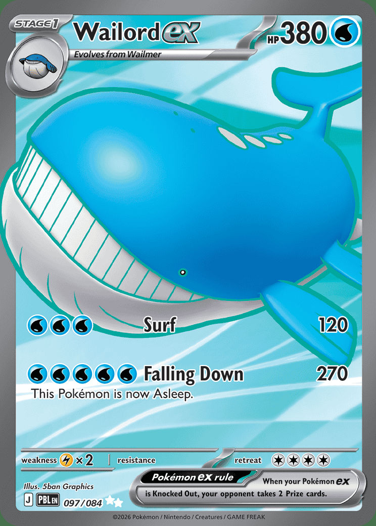 Wailord ex 097 — Pitch Black (English Pokémon TCG card)