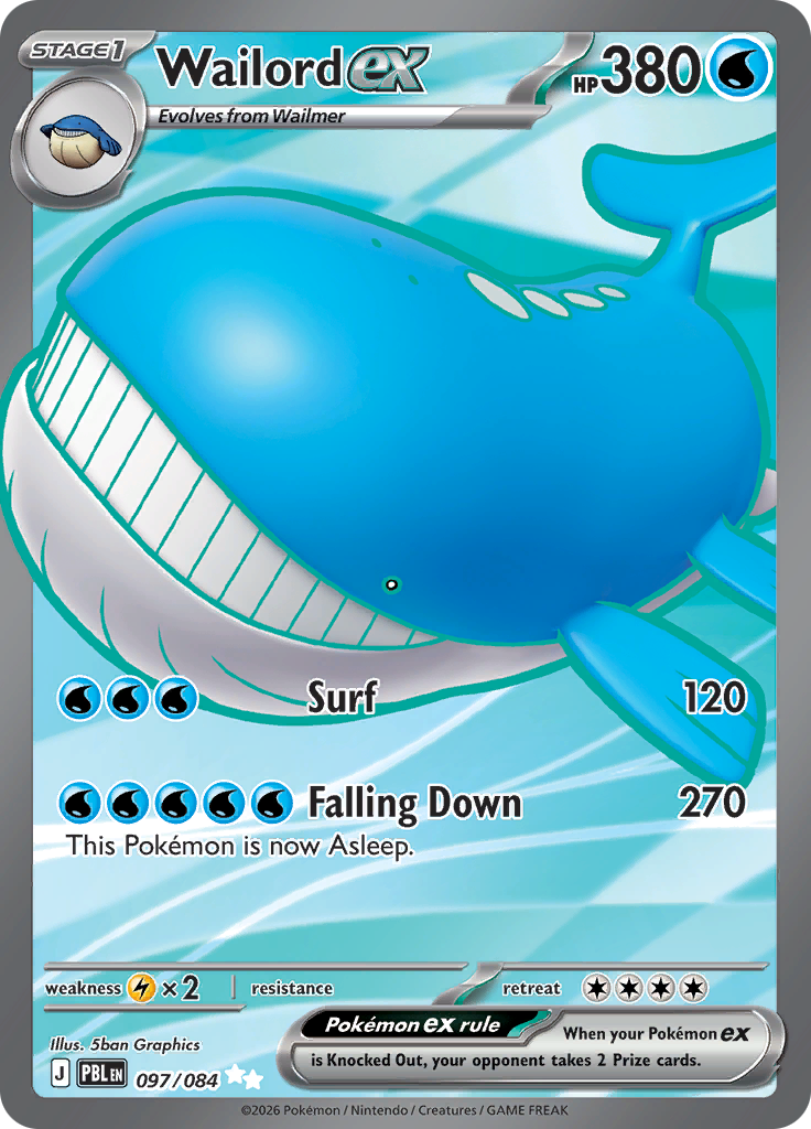 Wailord ex 097 — Pitch Black (English Pokémon TCG card)