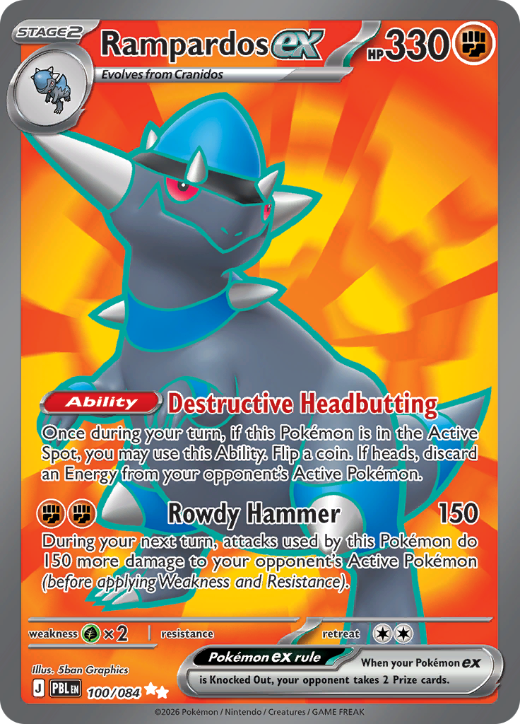 Rampardos ex 100 — Pitch Black (English Pokémon TCG card)