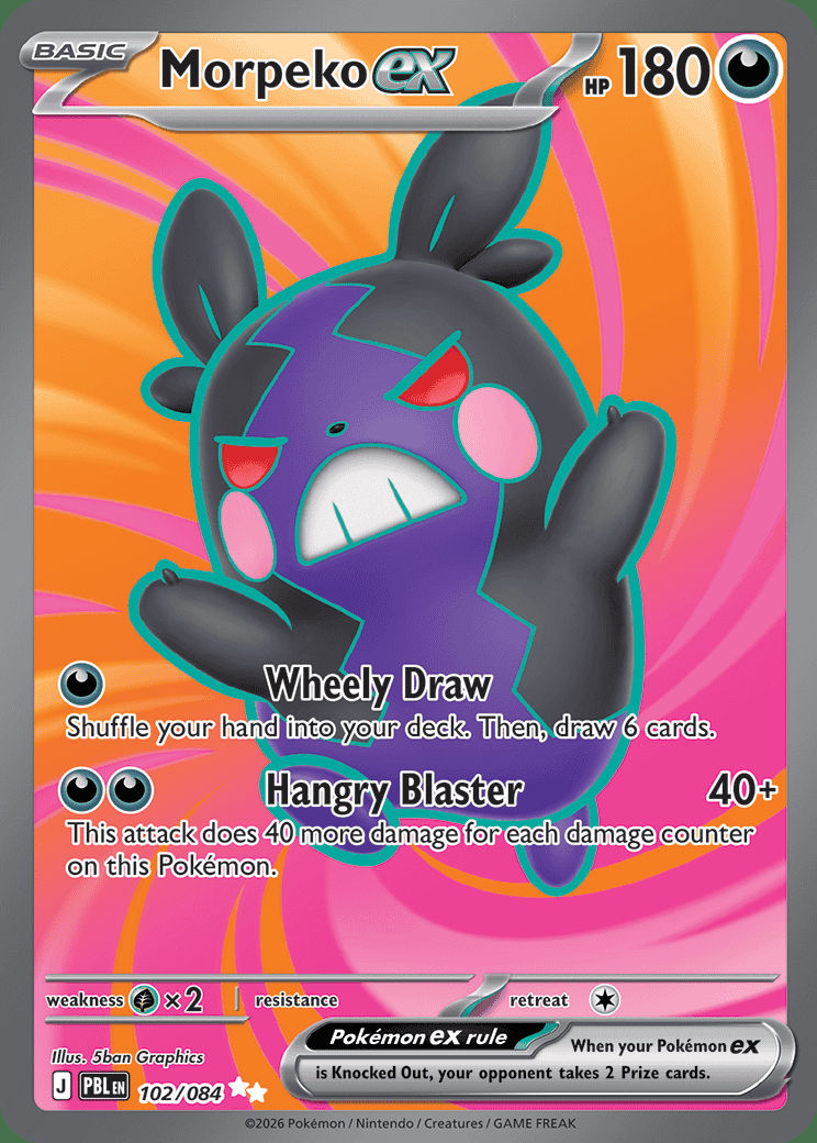 Morpeko ex 102 — Pitch Black (English Pokémon TCG card)