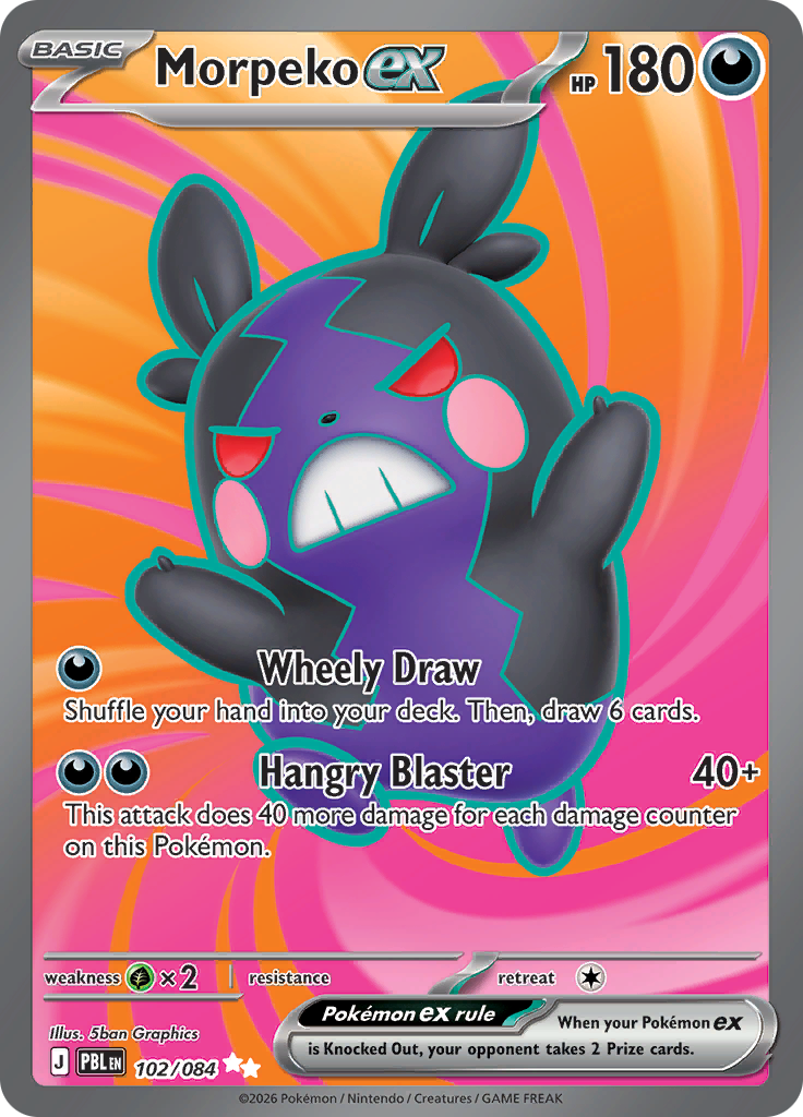Morpeko ex 102 — Pitch Black (English Pokémon TCG card)