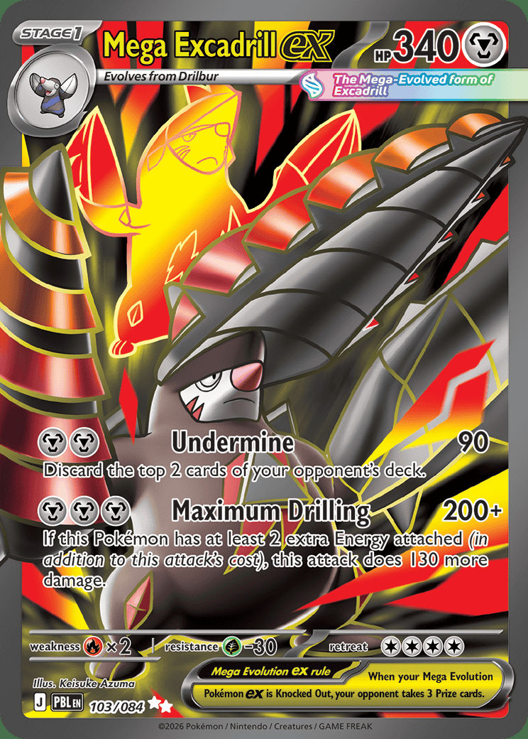 Mega Excadrill ex 103 — Pitch Black (English Pokémon TCG card)