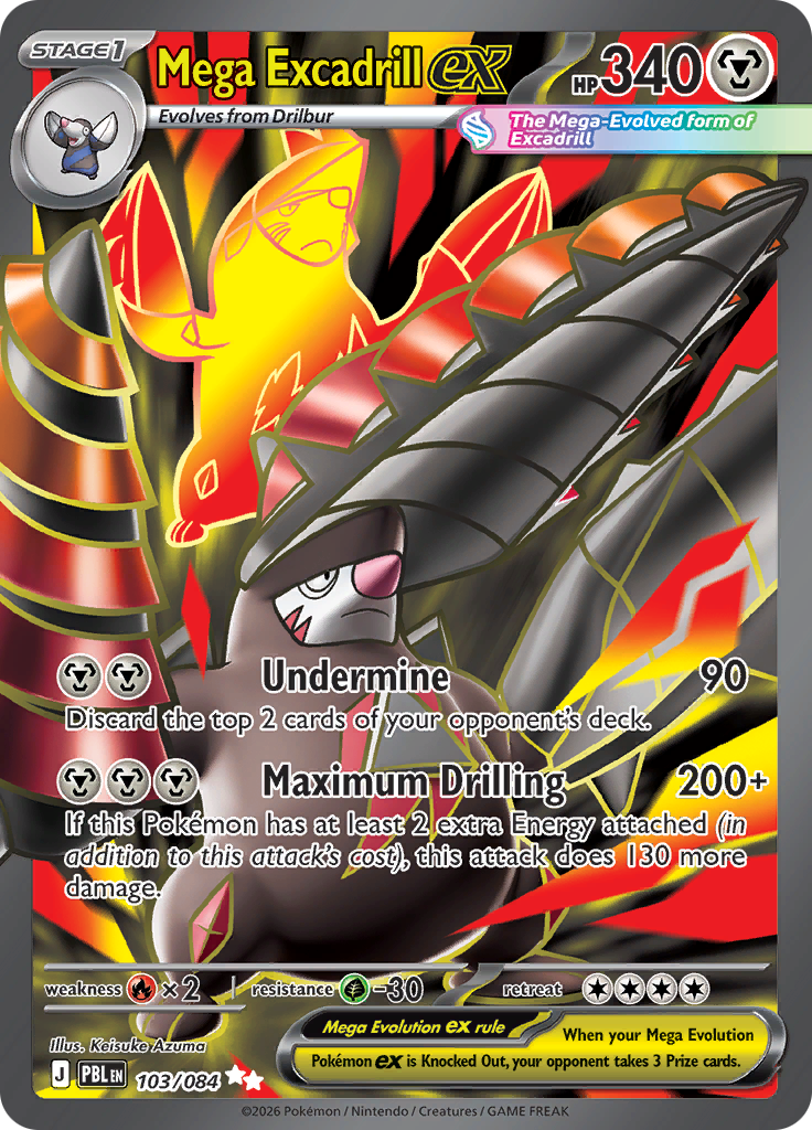 Mega Excadrill ex 103 — Pitch Black (English Pokémon TCG card)