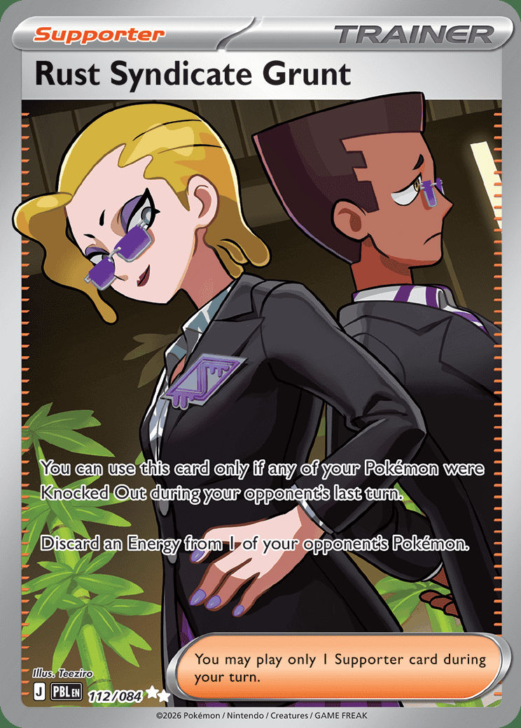 Rust Syndicate Grunt 112 — Pitch Black (English Pokémon TCG card)