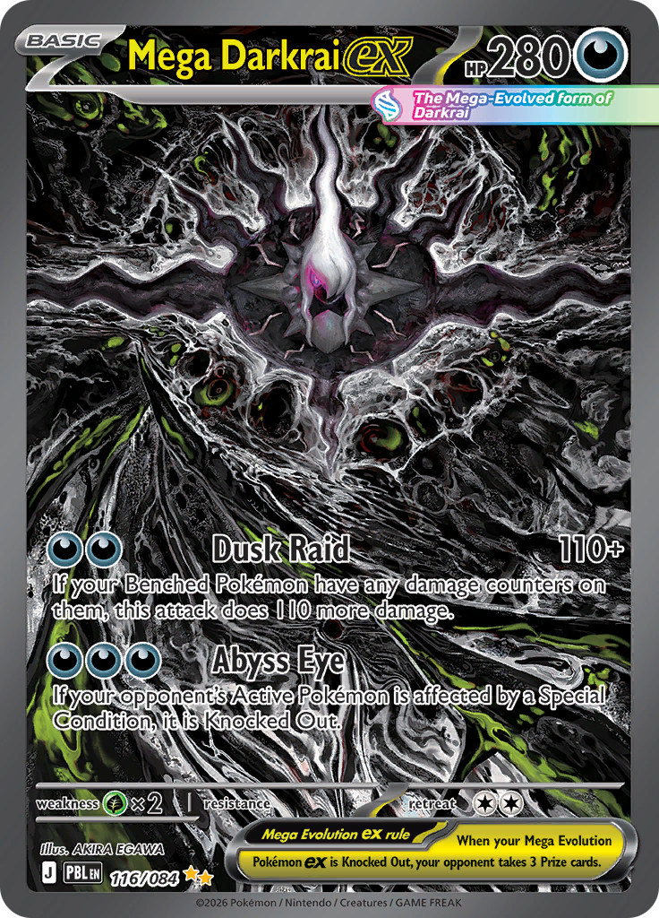 Mega Darkrai ex 116 — Pitch Black (English Pokémon TCG card)