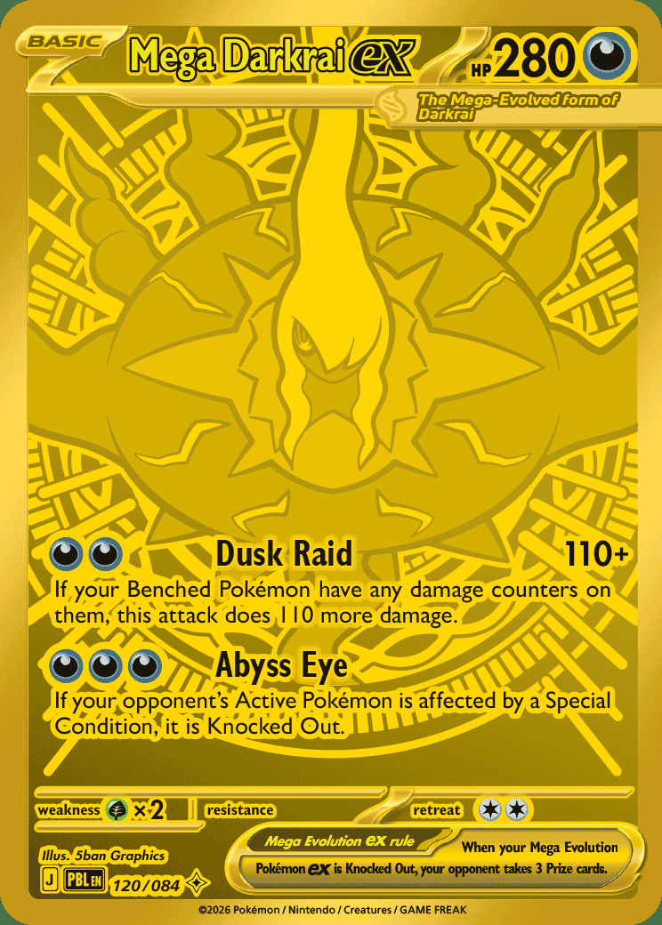 Mega Darkrai ex 120 — Pitch Black (English Pokémon TCG card)