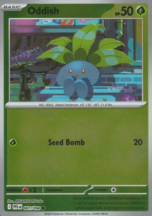 Oddish 001 — Phantasmal Flames: Additionals (English Pokémon TCG card)