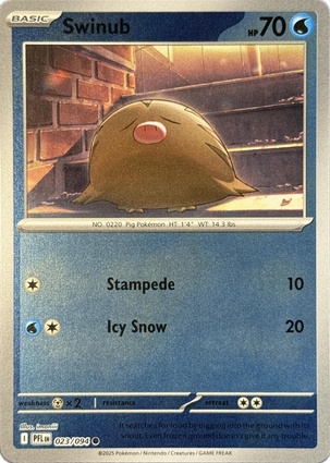 Swinub 023 — Phantasmal Flames: Additionals (English Pokémon TCG card)