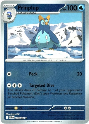 Prinplup 028 — Phantasmal Flames: Additionals (English Pokémon TCG card)