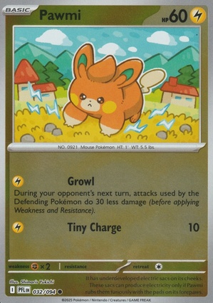 Pawmi 032 — Phantasmal Flames: Additionals (English Pokémon TCG card)