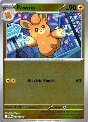 Pawmo 033 — Phantasmal Flames: Additionals (English Pokémon TCG card)