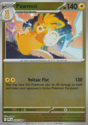 Pawmot 034 — Phantasmal Flames: Additionals (English Pokémon TCG card)