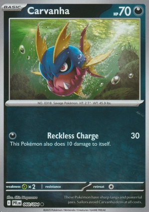 Carvanha 060 — Phantasmal Flames: Additionals (English Pokémon TCG card)