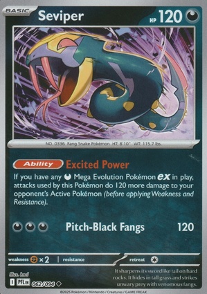Seviper 062 — Phantasmal Flames: Additionals (English Pokémon TCG card)
