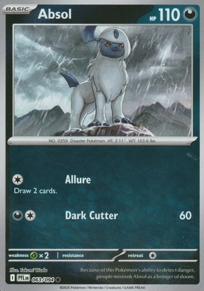 Absol 063 — Phantasmal Flames: Additionals (English Pokémon TCG card)