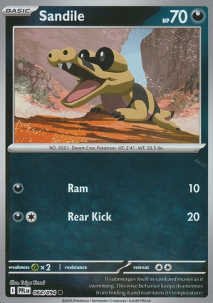 Sandile 064 — Phantasmal Flames: Additionals (English Pokémon TCG card)