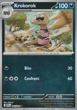 Krokorok 065 — Phantasmal Flames: Additionals (English Pokémon TCG card)