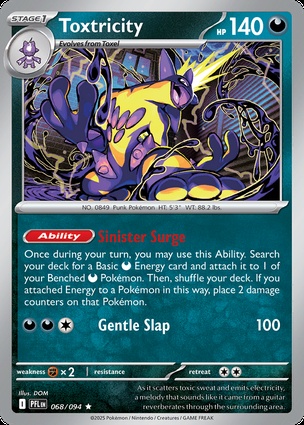 Toxtricity 068 — Phantasmal Flames: Additionals (English Pokémon TCG card)