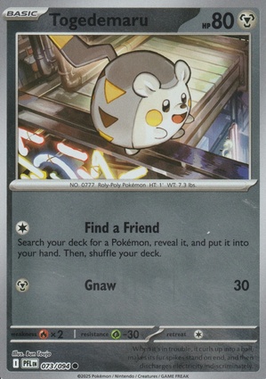 Togedemaru 073 — Phantasmal Flames: Additionals (English Pokémon TCG card)