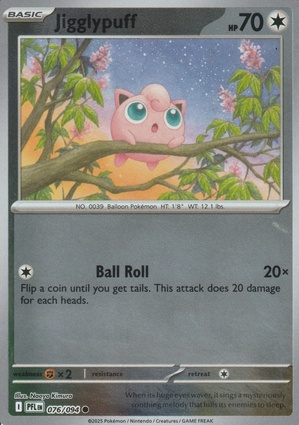 Jigglypuff 076 — Phantasmal Flames: Additionals (English Pokémon TCG card)