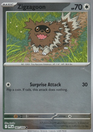 Zigzagoon 081 — Phantasmal Flames: Additionals (English Pokémon TCG card)