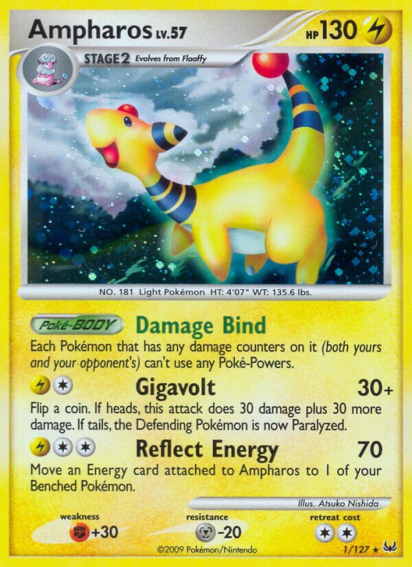 Ampharos 001/133 — Platinum (English Pokémon TCG card)