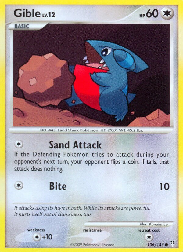Gible 106/153 — Supreme Victors (English Pokémon TCG card)