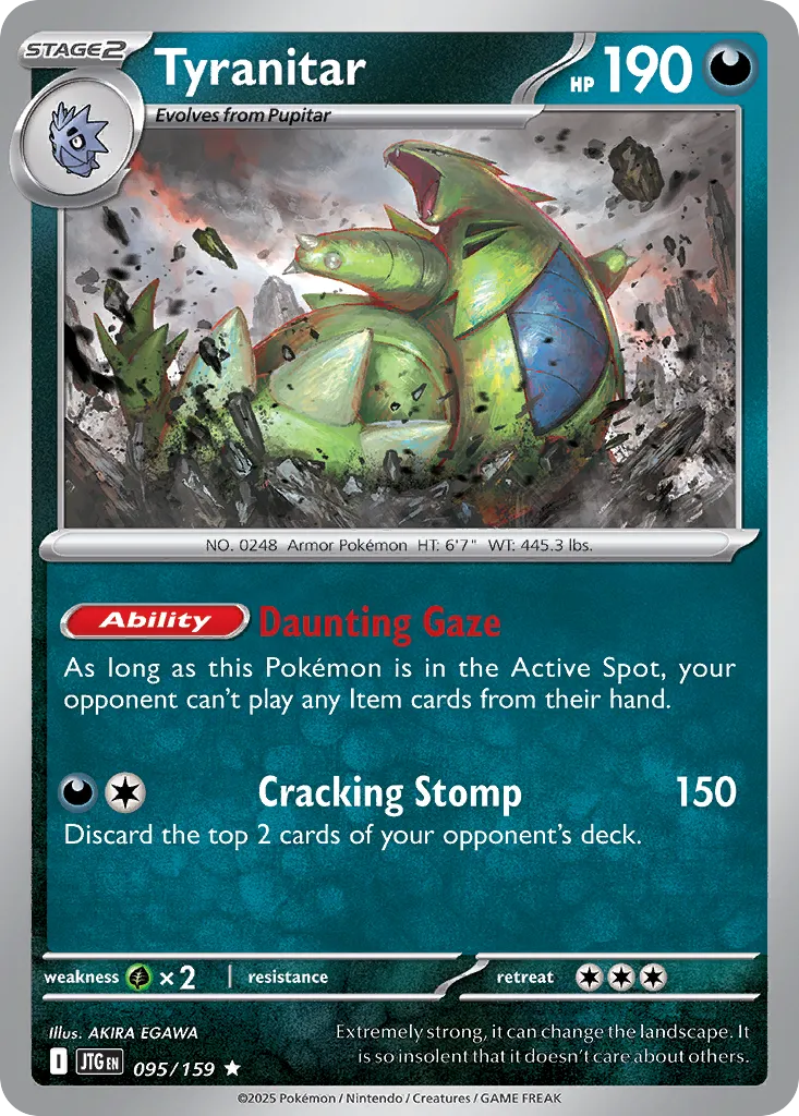Tyranitar 095 — Play! Pokémon Prize Pack Series Seven (English Pokémon TCG card)