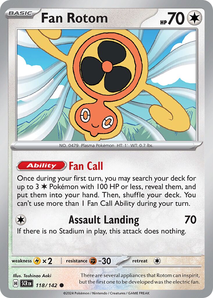 Fan Rotom 118 — Play! Pokémon Prize Pack Series Seven (English Pokémon TCG card)
