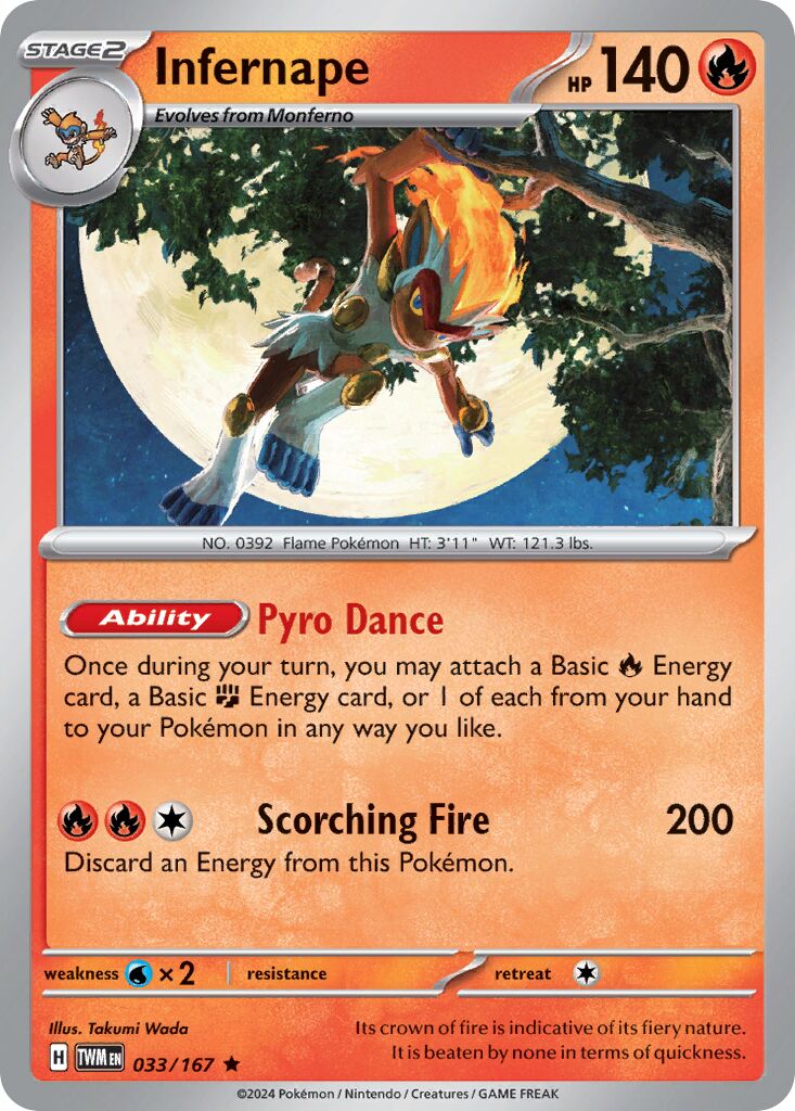 Infernape 033 — Play! Pokémon Prize Pack Series Six (English Pokémon TCG card)
