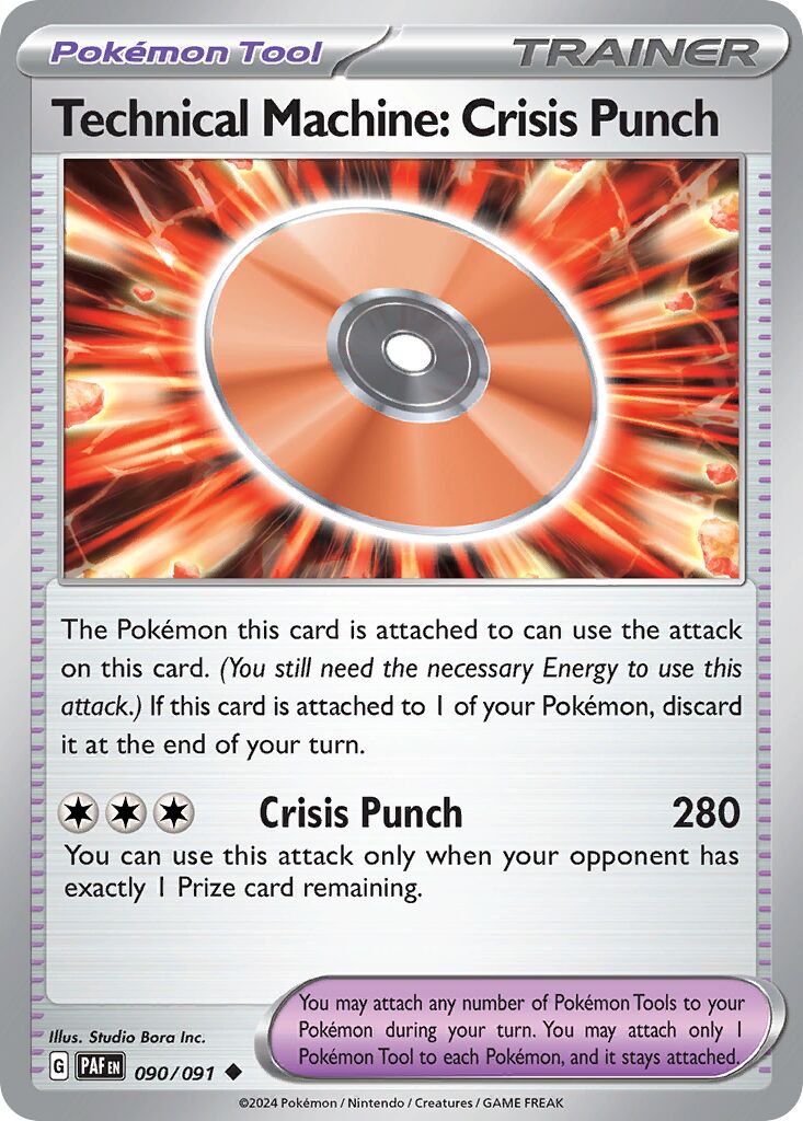 Technical Machine: Crisis Punch 090 — Play! Pokémon Prize Pack Series Six (English Pokémon TCG card)
