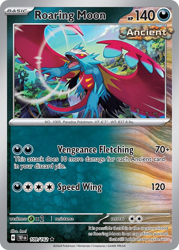 Roaring Moon 109 — Play! Pokémon Prize Pack Series Six (English Pokémon TCG card)