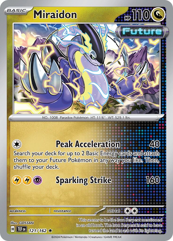 Miraidon 121 — Play! Pokémon Prize Pack Series Six (English Pokémon TCG card)