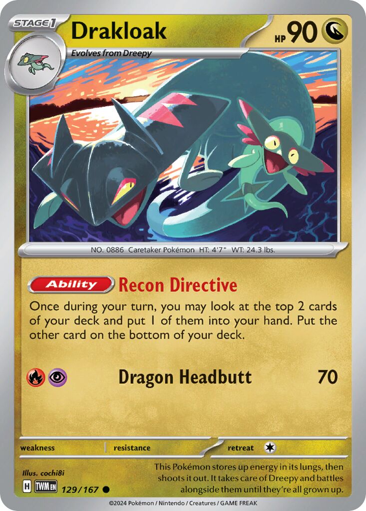 Drakloak 129 — Play! Pokémon Prize Pack Series Six (English Pokémon TCG card)