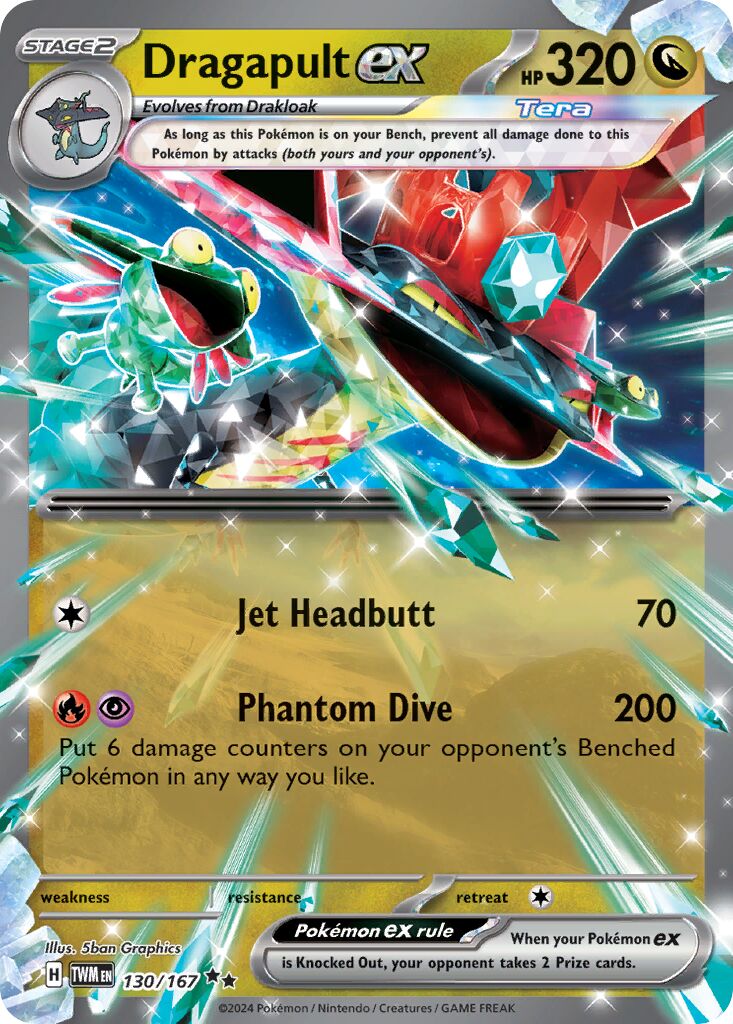 Dragapult ex 130 — Play! Pokémon Prize Pack Series Six (English Pokémon TCG card)