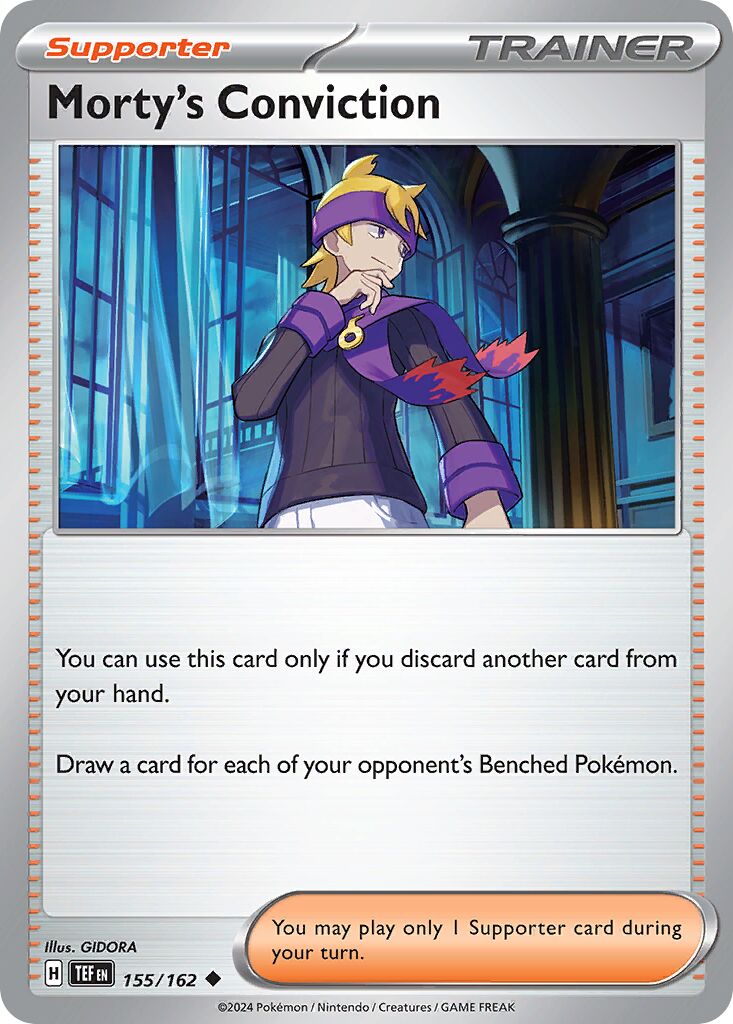 Morty's Conviction 155 — Play! Pokémon Prize Pack Series Six (English Pokémon TCG card)