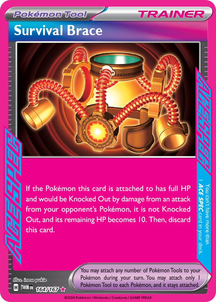 Survival Brace 164 — Play! Pokémon Prize Pack Series Six (English Pokémon TCG card)