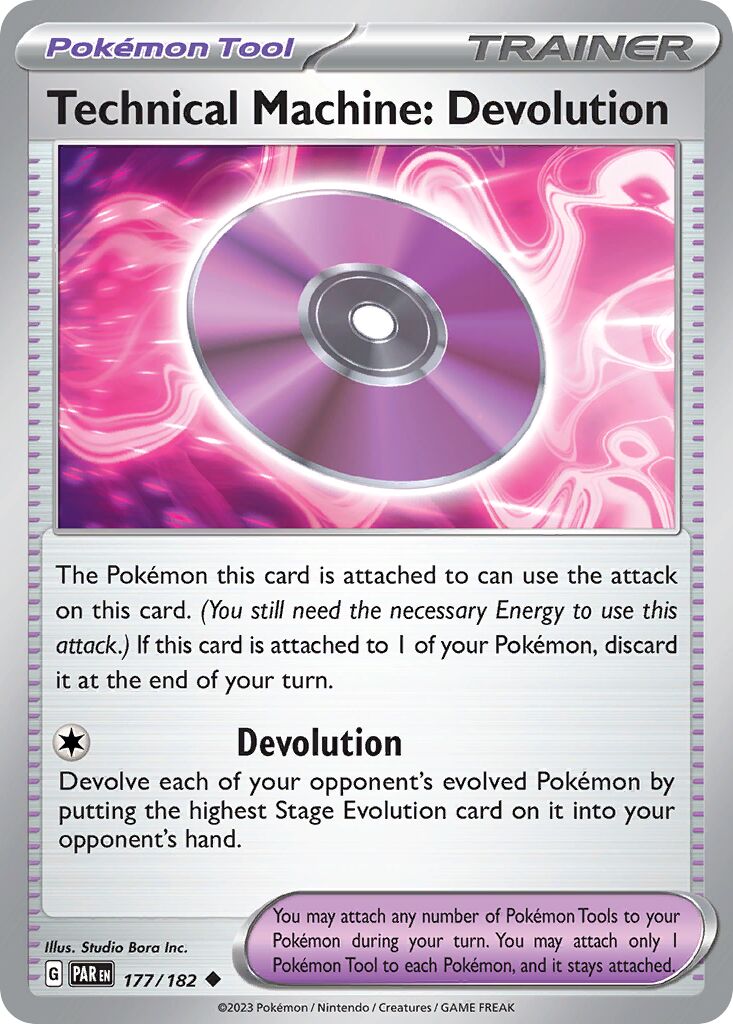 Technical Machine: Devolution 177 — Play! Pokémon Prize Pack Series Six (English Pokémon TCG card)