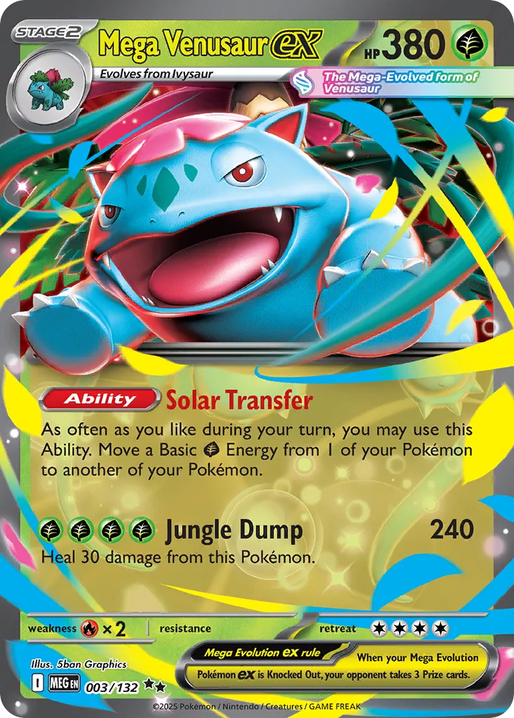 Mega Venusaur ex 003 — Play! Pokémon Prize Pack Series Eight (English Pokémon TCG card)