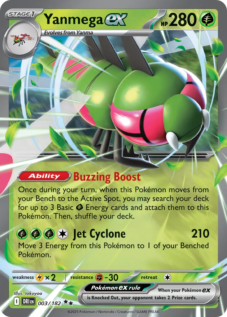Yanmega ex 003 — Play! Pokémon Prize Pack Series Eight (English Pokémon TCG card)