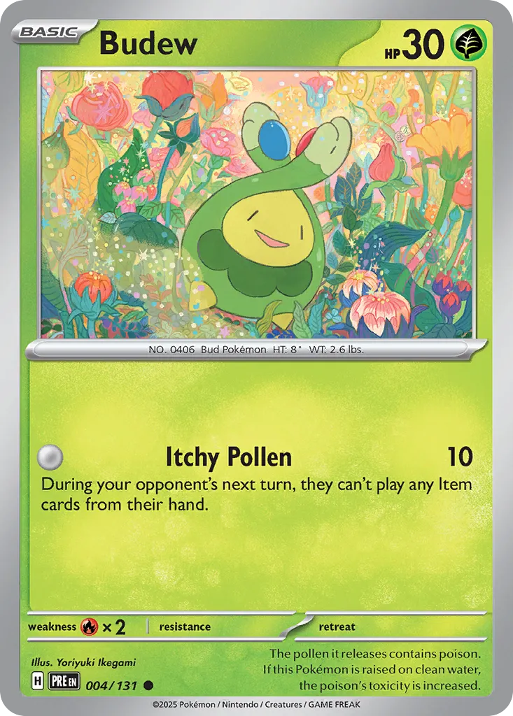 Budew 004 — Play! Pokémon Prize Pack Series Eight (English Pokémon TCG card)
