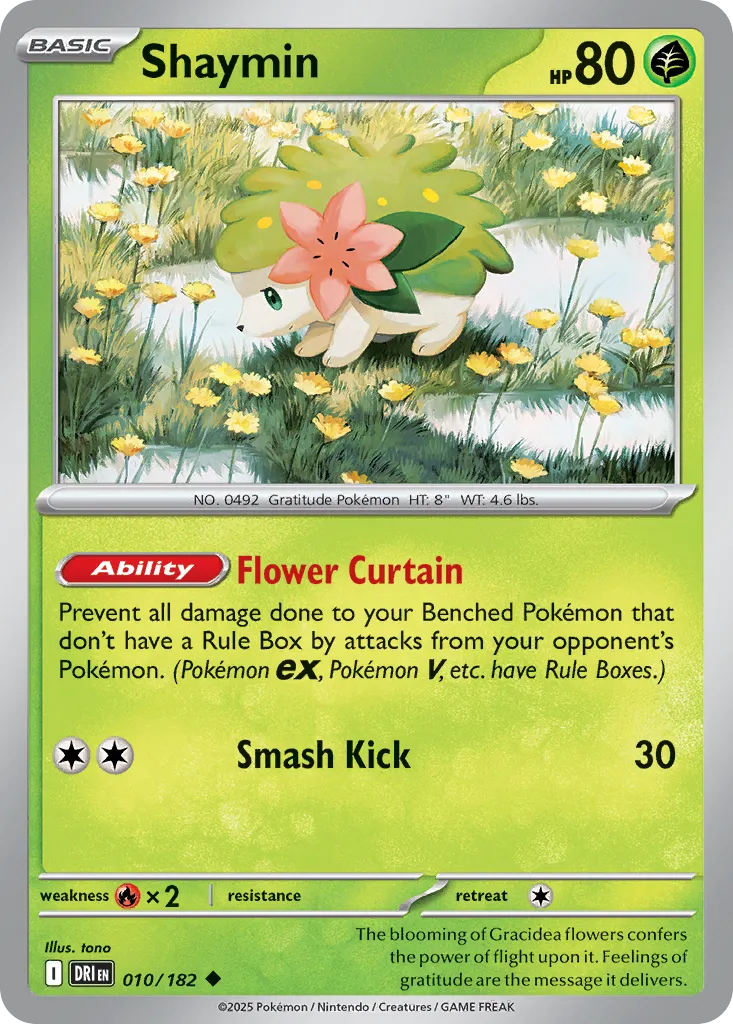 Shaymin 010 — Play! Pokémon Prize Pack Series Eight (English Pokémon TCG card)